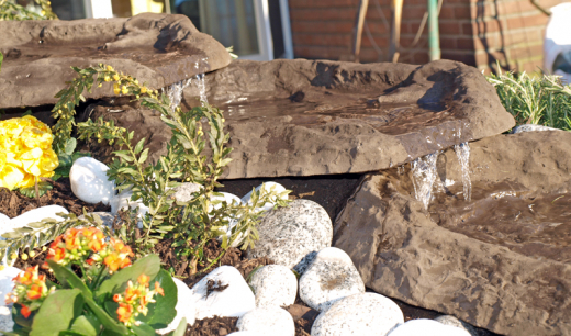 Bachlaufschale, Bachlauf, Wasserkaskade, Wassertreppe Deep 4teilig