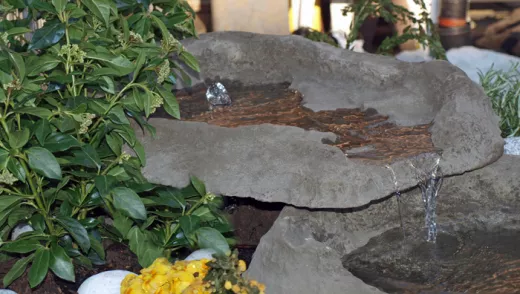 Wassertreppe, Bachlauf, Wasserkaskade, Bachlaufschale, Wasserspiel