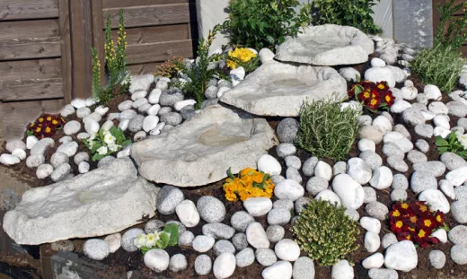 Wasserpiel, Bachlauf, Bachlaufschale, Wassertruppe Granit 4 teilig