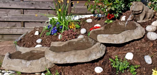 Bachlauf, Bachlaufschale, Wassertreppe, Wasserspiel Missouri River