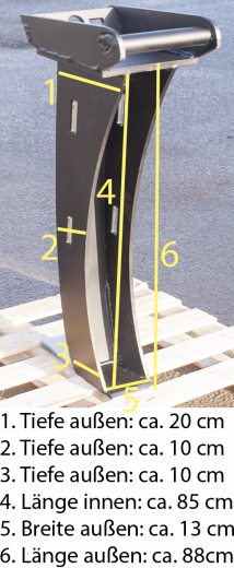 Drainagelöffel, Kabellöffel, Baggerlöffel MS08