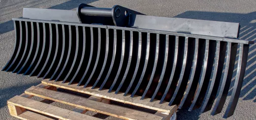 Roderechen, Wurzelrechen, MS01-MS08, 20mm Stahl, Baggerharke wählbar 60-210cm, 45cm Tiefe