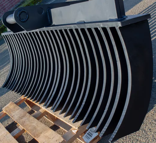 Roderechen, Wurzelrechen, MS01-MS08, 20mm Stahl, Baggerharke wählbar 60-210cm, 45cm Tiefe