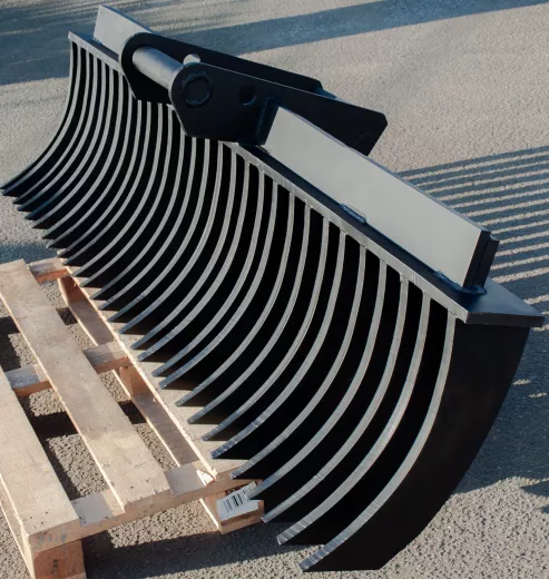 Roderechen, Wurzelrechen, MS01-MS08, 20mm Stahl, Baggerharke wählbar 60-210cm, 45cm Tiefe