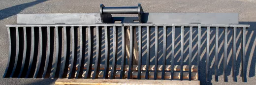 Roderechen, Wurzelrechen, MS01-MS08, 20mm Stahl, Baggerharke wählbar 60-210cm, 45cm Tiefe