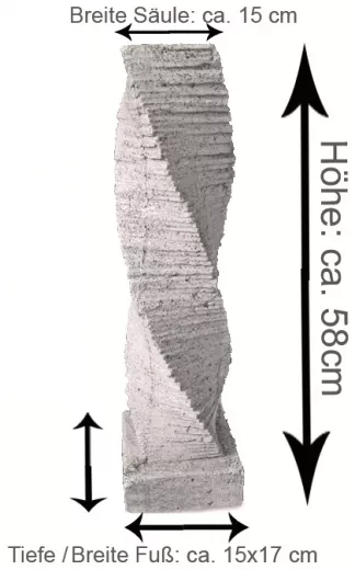 Wasserspiel, Springbrunnen, Wassersäule gedreht Granit
