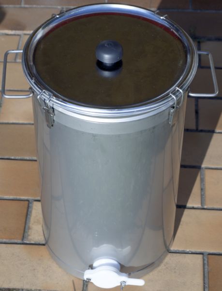 20 Liter Edelstahl Honigbehälter Honigschleuder Hobbock für Bienenzüchter DHL