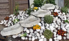 Wasserpiel, Bachlauf, Bachlaufschale, Wassertruppe Granit 4 teilig